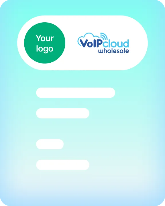 Channel partner branding with your logo alongside VoIPCloud Wholesale